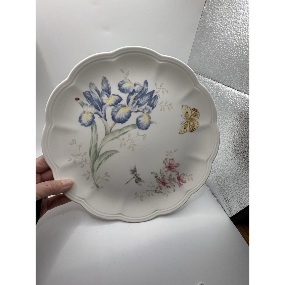 6 Lenox Butterfly Meadow Orange Sulphur 10.75" Dinner Plates New